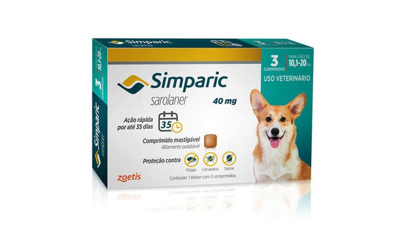 simparic zoetis 40mg 3 comprimidos